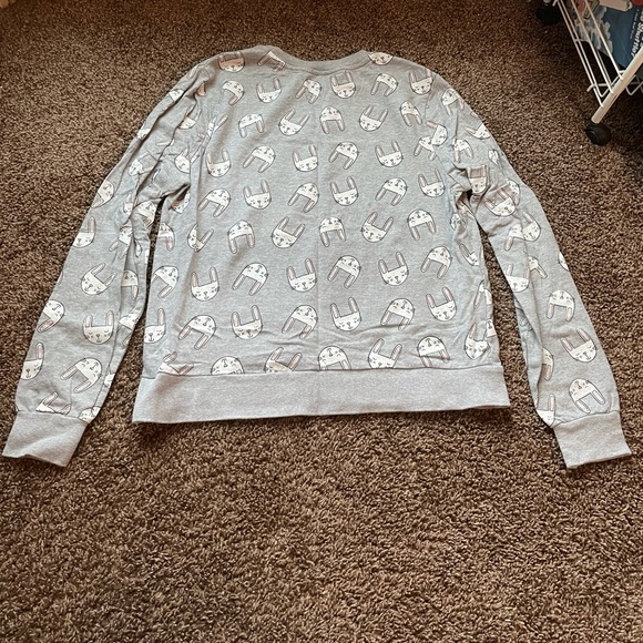 F21 Bunny Rabbit PJ Sweatshirt - Picture 6 of 8